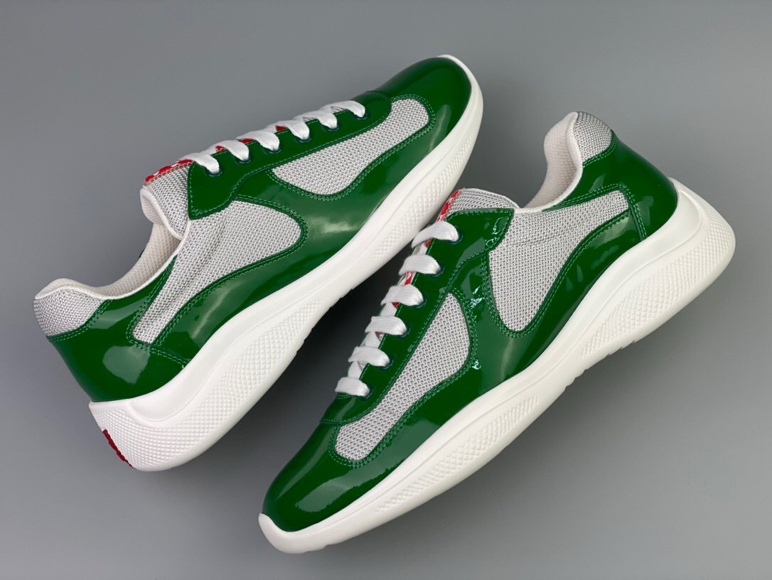 Prada Americas Cup Green Grey Trainers - Afbeelding 5