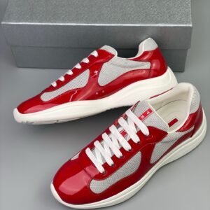 Alternative view of Prada Americas Cup Red Grey  Trainers