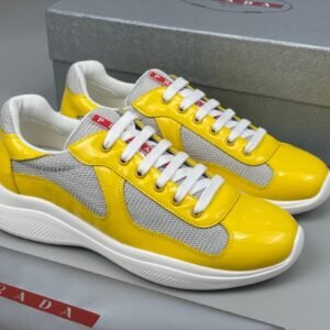 Alternative view of Prada Americas Cup Yellow Grey  Trainers