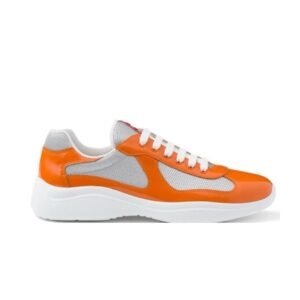 Prada Americas Cup Orange Grey  Trainers