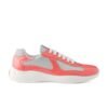 Prada Americas Cup Coral Silver Trainers