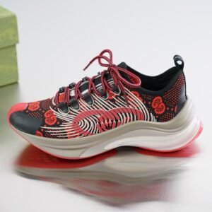 Alternative view of Gucci Monogram Run Sneaker Black Red