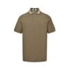 Burberry Check Polo Shirt In Olive Green