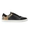 Burberry Check Sneakers Suede Leather Black