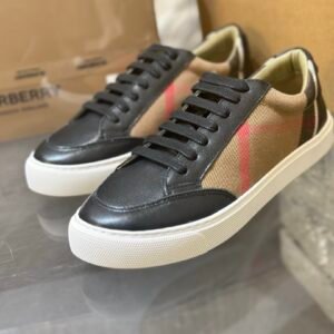 Alternative view of Burberry Black Housecheck Canvas Sneaker