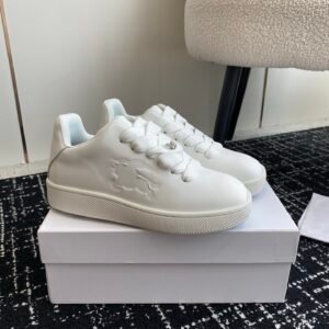 Alternative view of Burberry Low Top Leather Box Sneaker White