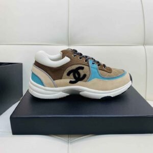 Alternative view of Chanel Low Top CC Trainer Beige Green