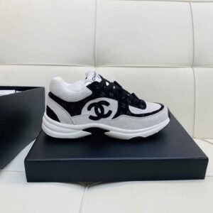 Alternative view of Chanel Low Top CC Trainer White Black Suede