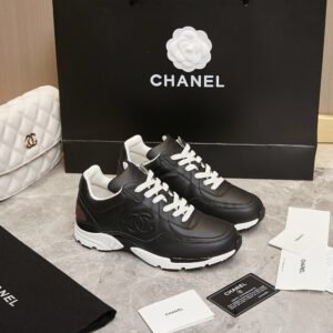 Alternative view of Chanel Low Top CC Trainer Black Leather