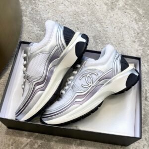 Alternative view of Chanel Low Top CC Trainer White Silver