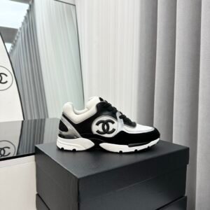 Alternative view of Chanel Low Top CC Trainer Black White Silver