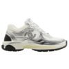 Chanel Low Top CC Trainer White Silver