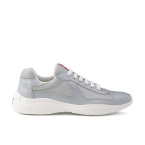 Prada Americas Cup Grey Patent Trainers