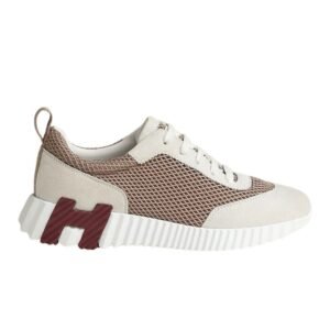 Hermes Bouncing Sneaker White Bordeaux
