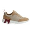Hermes Bouncing Sneaker Beige Bordeaux