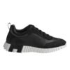 Hermes Bouncing Sneaker Black Leather White