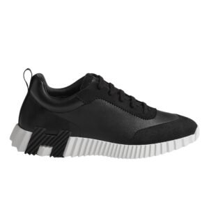 Hermes Bouncing Sneaker Black Leather White