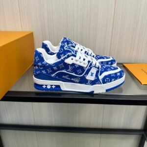 Alternative view of Louis Vuitton Trainer Blue Monogram Textile