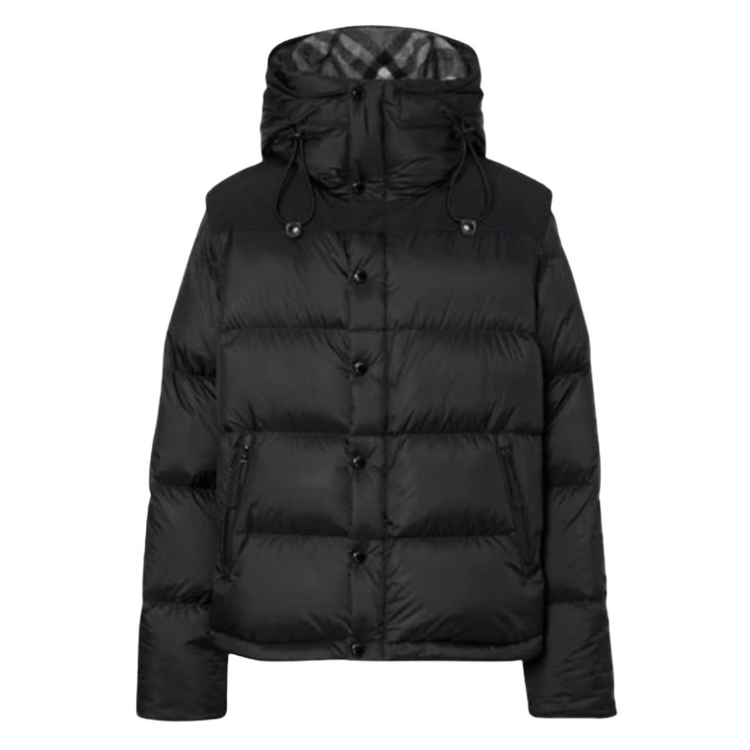 Burberry Lockwell Hooded Check Down Jacket Black - Afbeelding 2