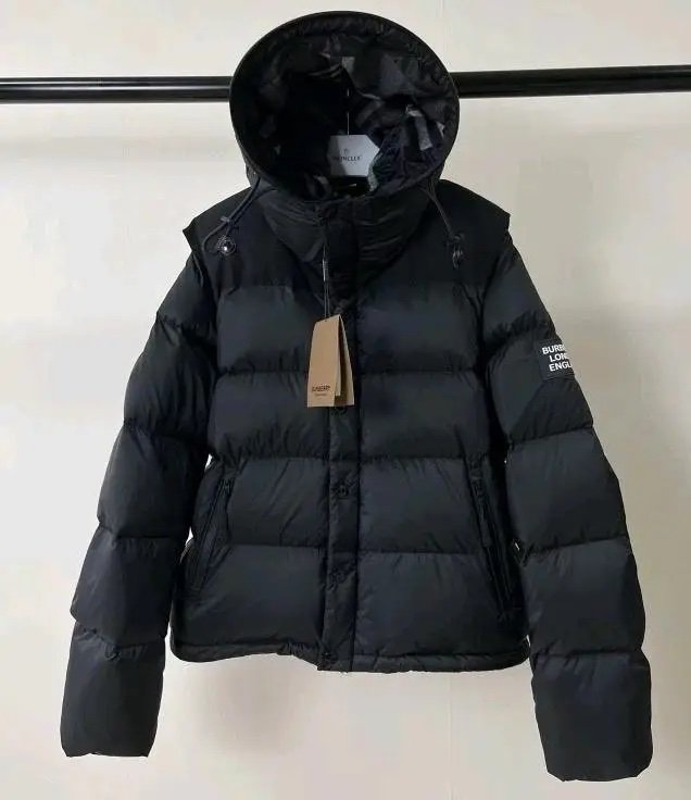 Burberry Lockwell Hooded Check Down Jacket Black - Afbeelding 4