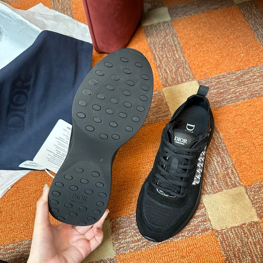 Dior B25 Suede Black on Black White - Afbeelding 6