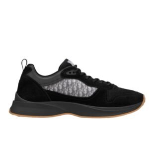 Dior B25 Suede Black on Black White