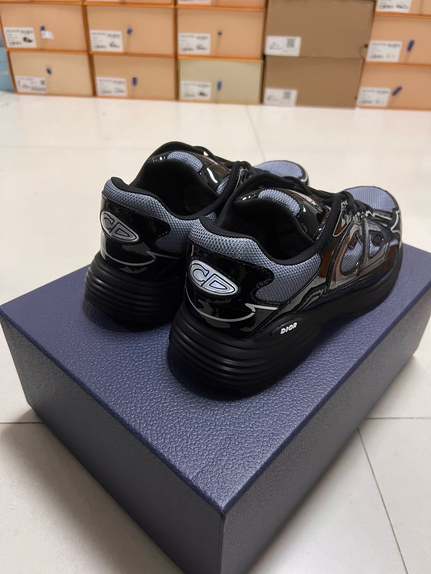 Dior B30 Reflective Patent Black/Grey - Afbeelding 6