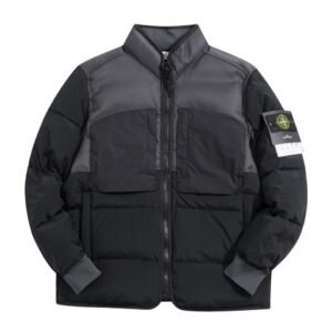 Stone Island Real Down Jacket Black