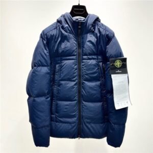Alternative view of Stone Island Crinkle Reps Puffer Down Jacket Blue