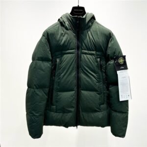 Alternative view of Stone Island Crinkle Reps Puffer Down Jacket Green