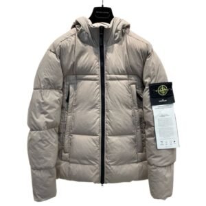 Stone Island Crinkle Reps Puffer Down Jacket Beige