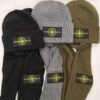 Stone Island Logo Patch Sjaal & Muts Set