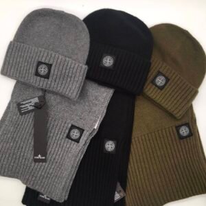 Stone Island Mini Logo Sjaal & Muts Set