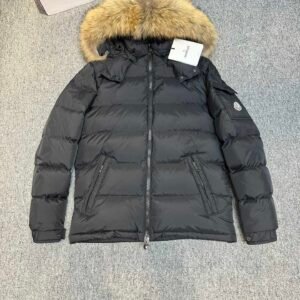 Alternative view of Moncler Sassiere Quilted Shell Hooded Down Jacket Black