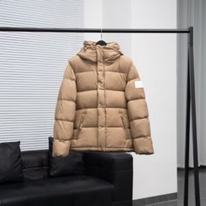 Alternative view of Burberry Lockwell Hooded Check Down Jacket Beige