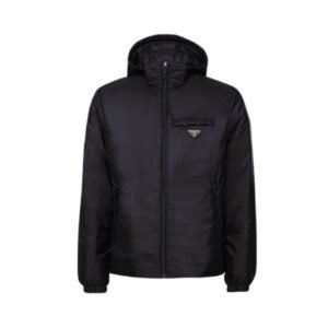Prada Re-Nylon Puffer Jacket Black