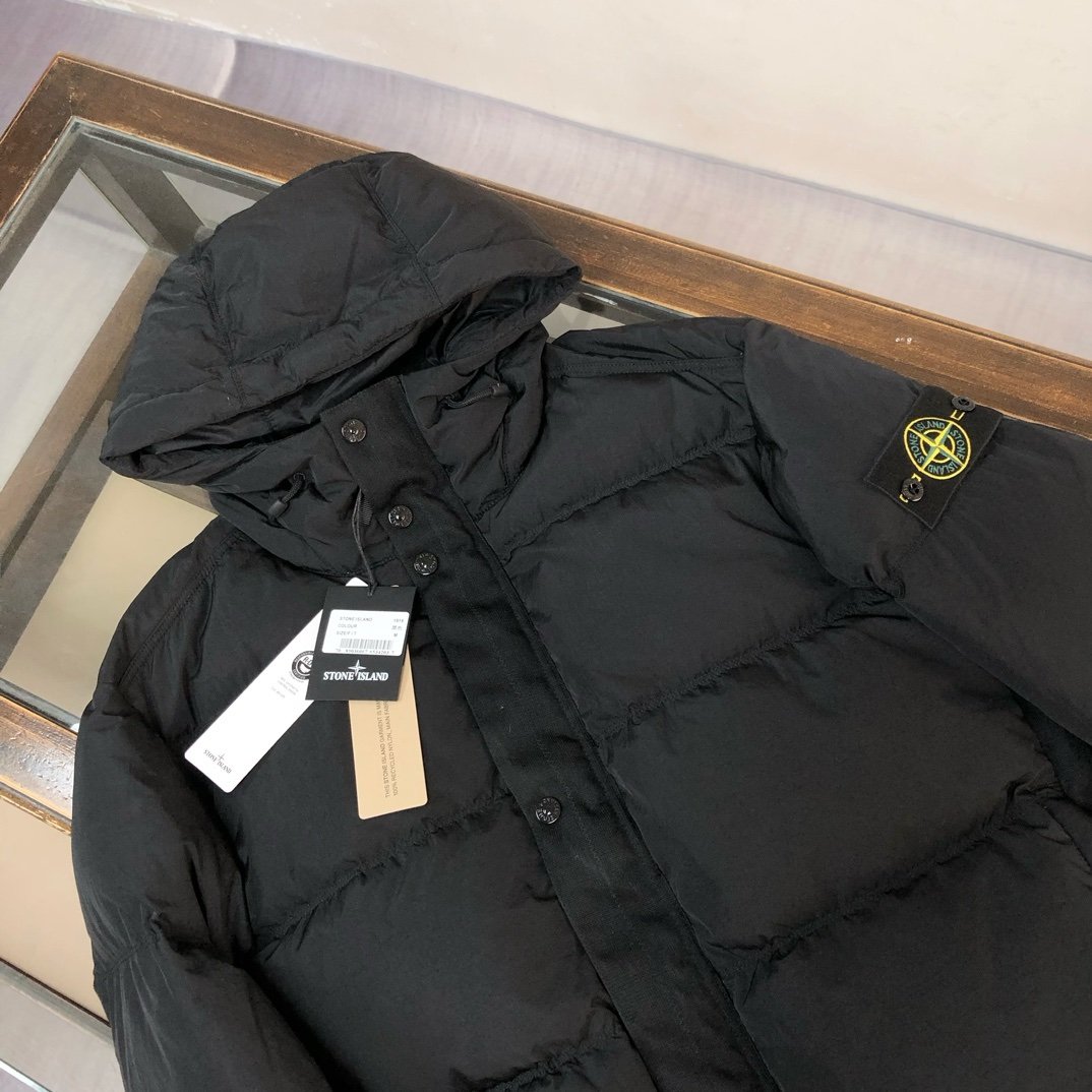Stone Island Nylon Metal Down Jacket In Black - Afbeelding 3