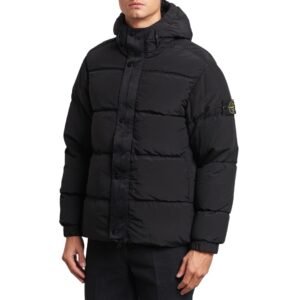 Stone Island Nylon Metal Down Jacket In Black