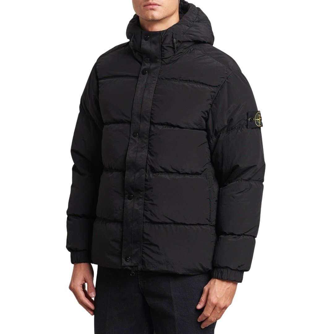Stone Island Nylon Metal Down Jacket In Black