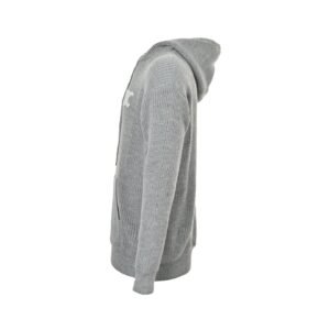 Alternative view of Celine Logo-Appliqued Ribbed Wool In Grey Relaxed Fit