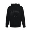 Celine Black Wool Loose Hoodie Relaxed Fit
