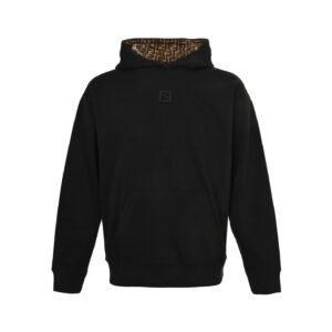 Fendi FF Logo-Icon Hoodie In Black Cotton