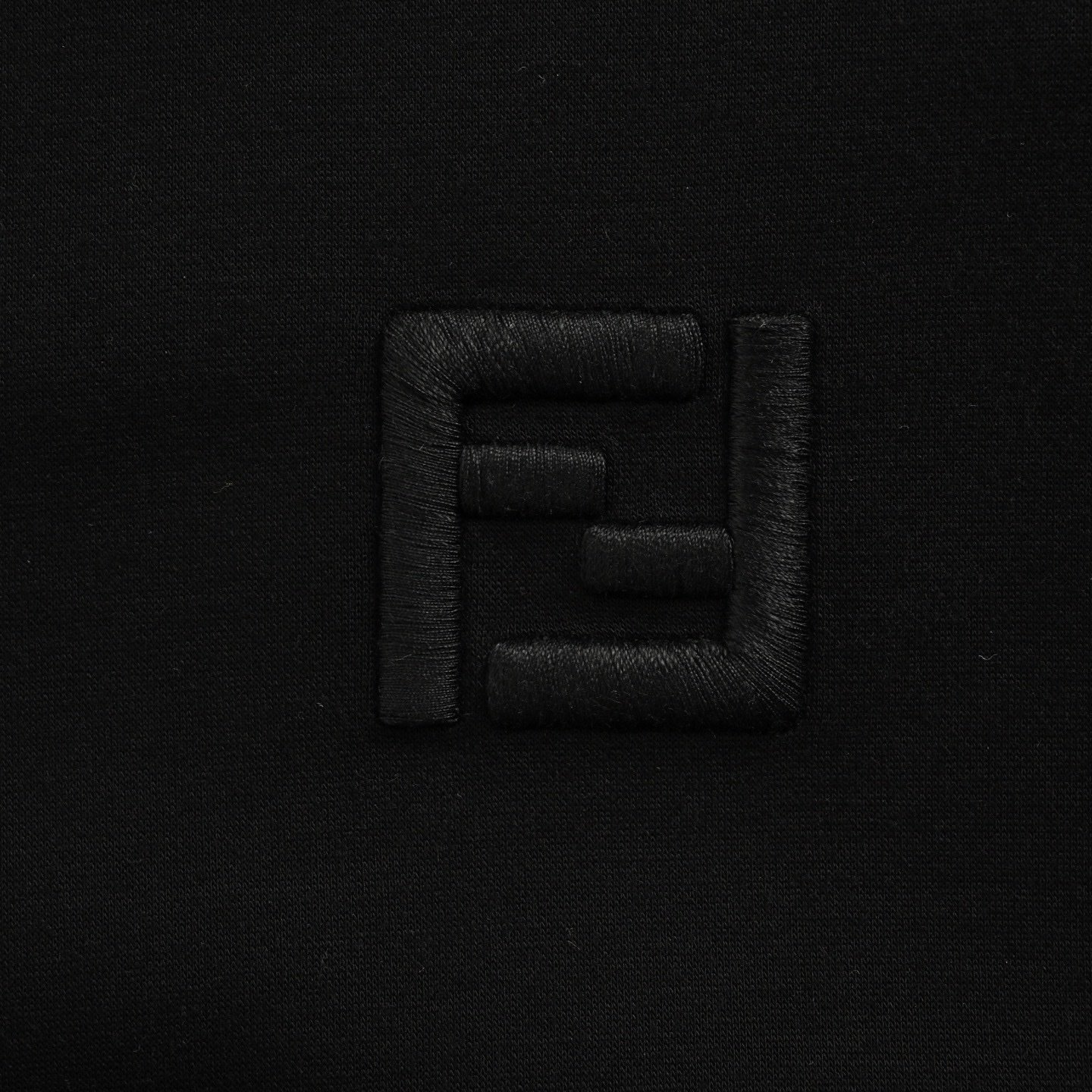 Fendi FF Logo-Icon Hoodie In Black Cotton - Afbeelding 5