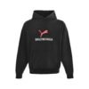 Balenciaga Airport Hoodie Medium Fit In Faded Black