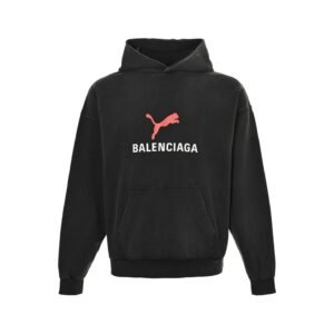 Balenciaga Airport Hoodie Medium Fit In Faded Black