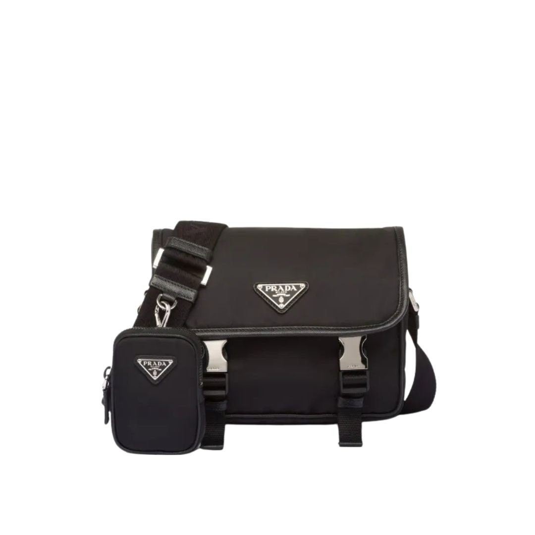 Prada Re-Nylon Saffioano Shoulder Bag Black