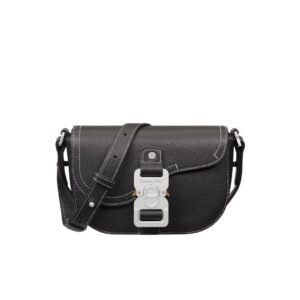 Dior Leather Mini Saddle Messenger Bag Black