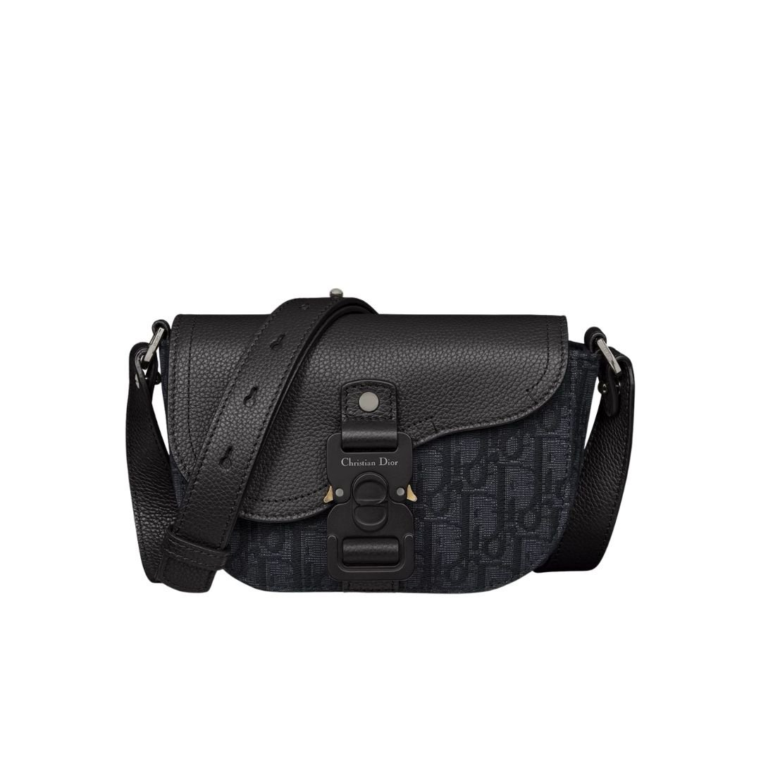 Dior Oblique Mini Saddle Messenger Bag Black