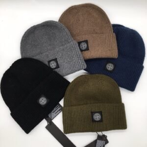 Stone Island Mini Logo Patch Wool Beanie