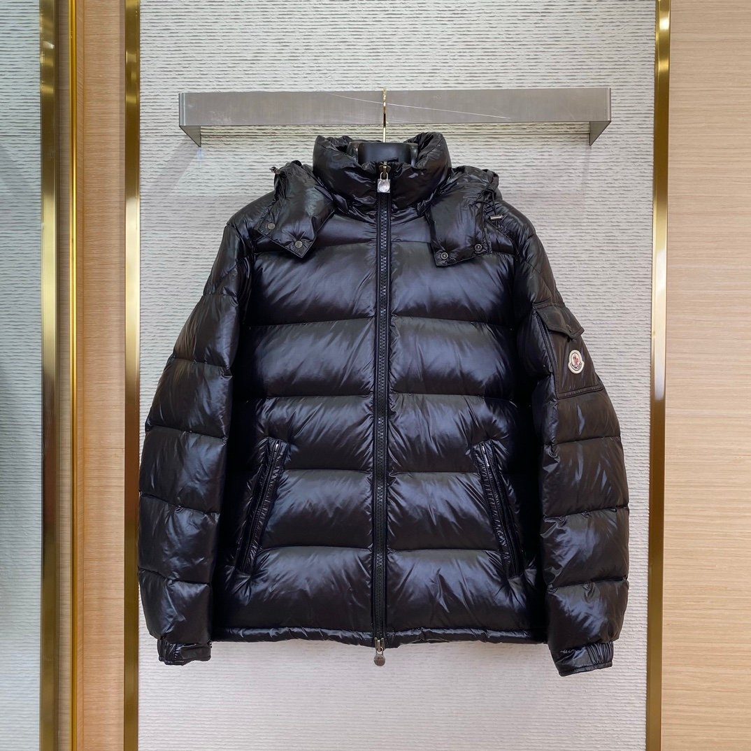 Moncler Maya Hooded Down Jacket Black - Afbeelding 6